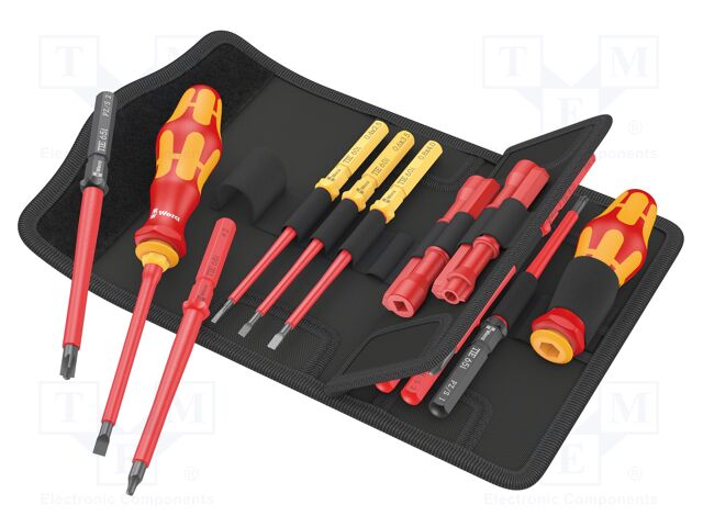 Kit: screwdrivers; insulated; 1kVAC; Kraftform Kompakt VDE; case