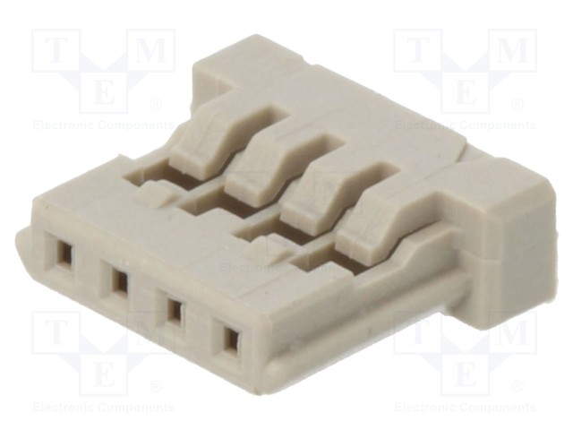 Plug; wire-board; female; DF14; 1.25mm; PIN: 4; w/o contacts