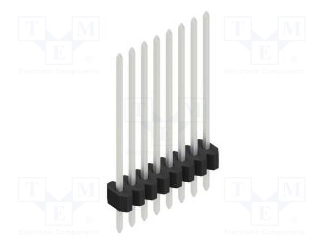 Connector: pin strips; pin header; male; PIN: 8; 1.27mm; THT; 1x8