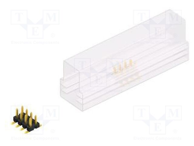 Connector: pin strips; pin header; male; PIN: 8; 2.54mm; SMT; 2x4
