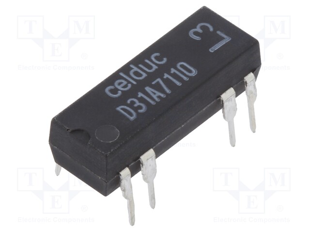 Relay: reed; SPST-NO; Ucoil: 24VDC; 1A; max.100VDC; 10W; Rcoil: 2150Ω