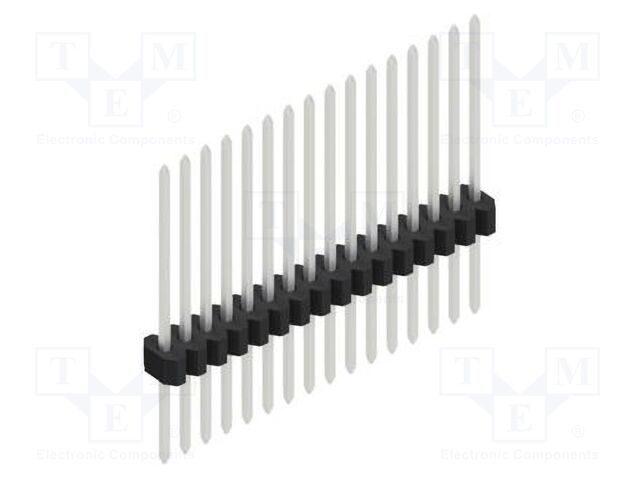 Connector: pin strips; pin header; male; PIN: 16; 1.27mm; THT; 1x16