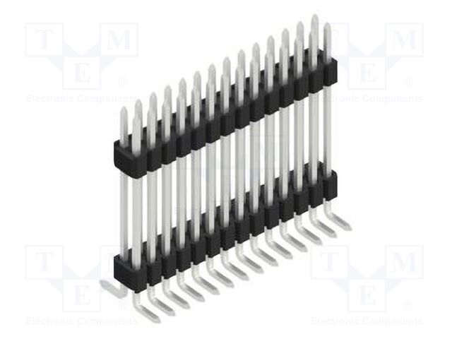 Connector: pin strips; pin header; male; PIN: 28; 1.27mm; SMT; 2x14