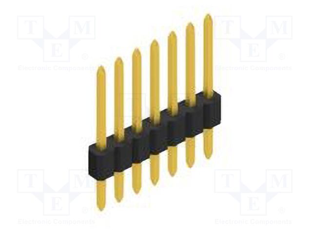 Connector: pin strips; pin header; male; PIN: 7; 1.27mm; THT; 1x7