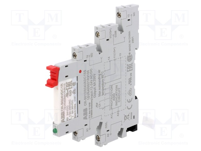 Relay: interface; SPDT; Ucoil: 24VDC; Ucoil: 24VAC; Mounting: DIN
