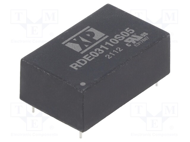 Isolated Board Mount DC/DC Converter, Railway, 1 Output, 3 W, 5 V, 600 mA