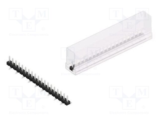 Connector: pin strips; pin header; male; PIN: 19; 2.54mm; SMT; 1x19