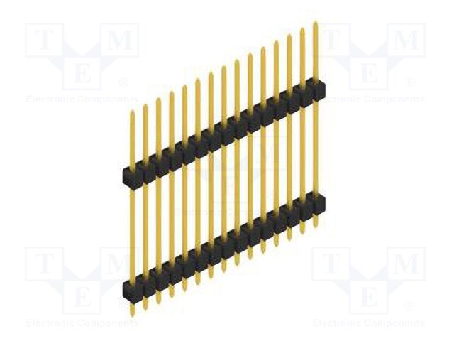 Connector: pin strips; pin header; male; PIN: 15; 2.54mm; THT; 1x15