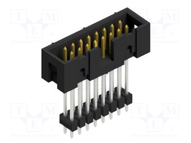 Connector: pin strips; pin header; male; PIN: 16; 2.54mm; THT; 2x8