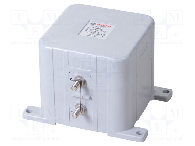 Capacitor: Polyurethane; 1.3mF; 900VDC; 120A; 165x165x153mm; ±5%