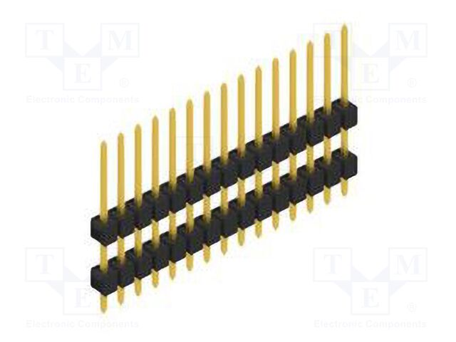 Connector: pin strips; pin header; male; PIN: 15; 2.54mm; THT; 1x15