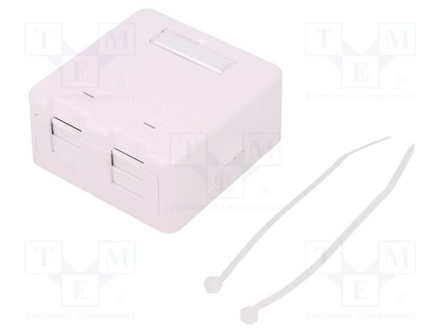 Socket; RJ45 housing; unshielded,Keystone; Colour: white; female