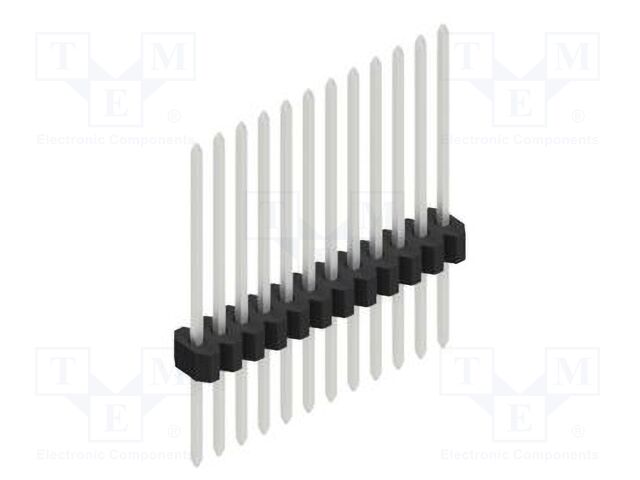 Connector: pin strips; pin header; male; PIN: 12; 1.27mm; THT; 1x12