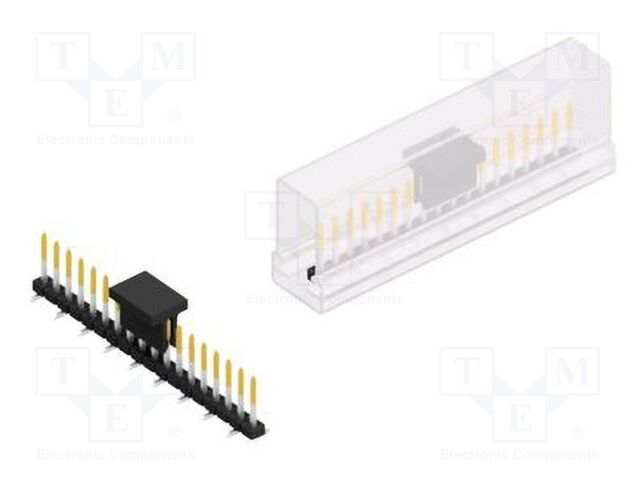 Connector: pin strips; pin header; male; PIN: 18; 2mm; SMT; 1x18