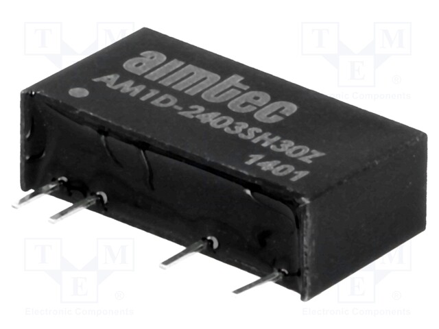 Converter: DC/DC; 1W; Uin: 21.6÷26.4V; 3.3VDC; Iout: 300mA; SIP7