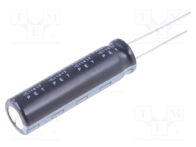 Capacitor: electrolytic; THT; 82uF; 200VDC; Ø10x35mm; ±20%; 2000h