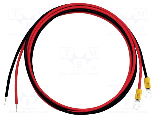 Set of test leads; ring terminal,free end; 1.2m