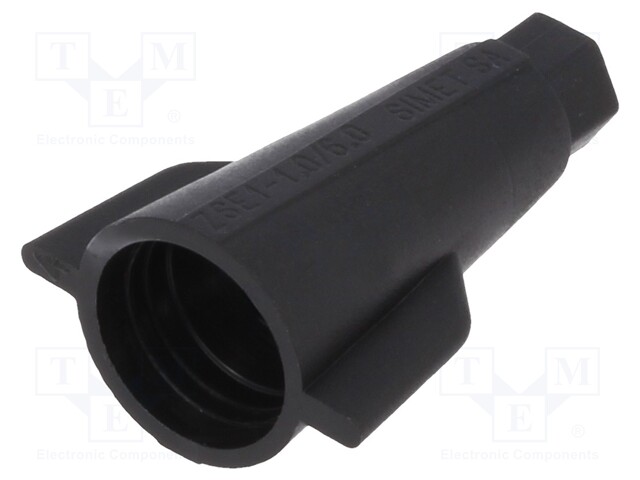 Close end; 1÷6mm2; 400V; 41A; screwed; black; -25÷125°C