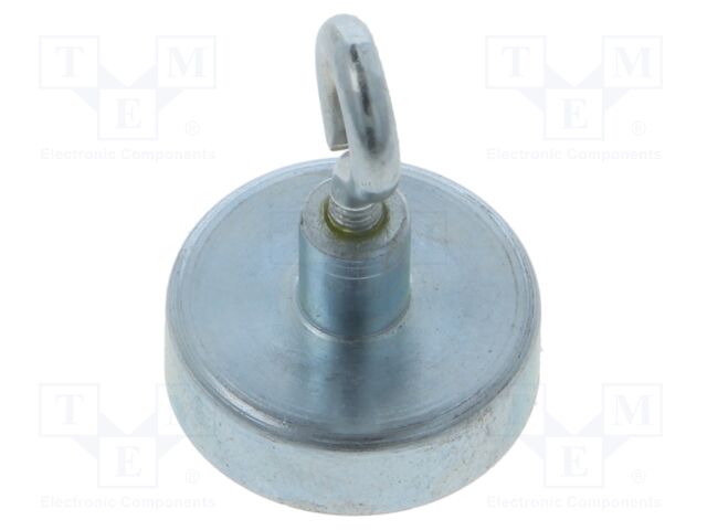 Magnet: permanent; hard ferrite; 30N; 20mm; with eyelet