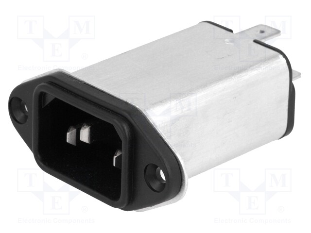 Connector: AC supply; socket; male; 6A; 250VAC; IEC 60320; -25÷85°C