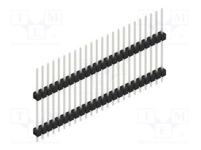 Connector: pin strips; pin header; male; PIN: 24; 2.54mm; THT; 1x24
