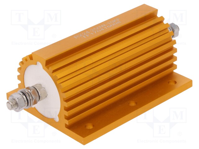 Resistor: wire-wound; with heatsink; screw; 10kΩ; 250W; ±1%