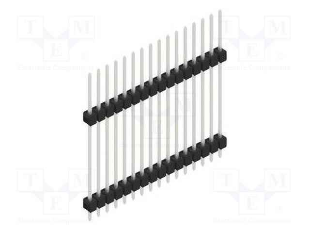 Connector: pin strips; pin header; male; PIN: 16; 2.54mm; THT; 1x16