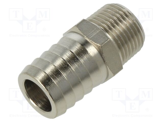Metal connector; threaded; G 3/8"; Mat: nickel plated brass