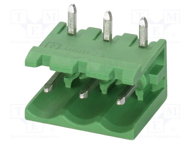 PCB headers, nominal cross section: 2.5 mm?, color: green, n