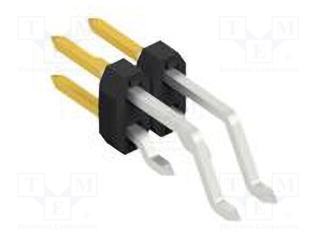 Connector: pin strips; pin header; male; PIN: 4; 2mm; SMT; 2x2; 100V