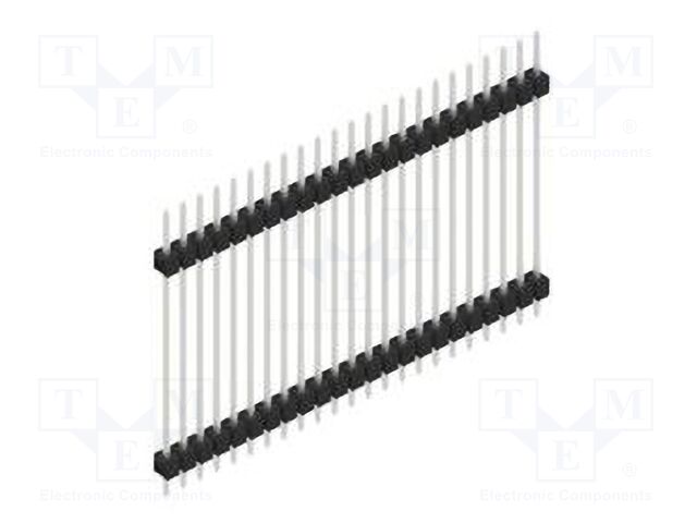 Connector: pin strips; pin header; male; PIN: 23; 2.54mm; THT; 1x23