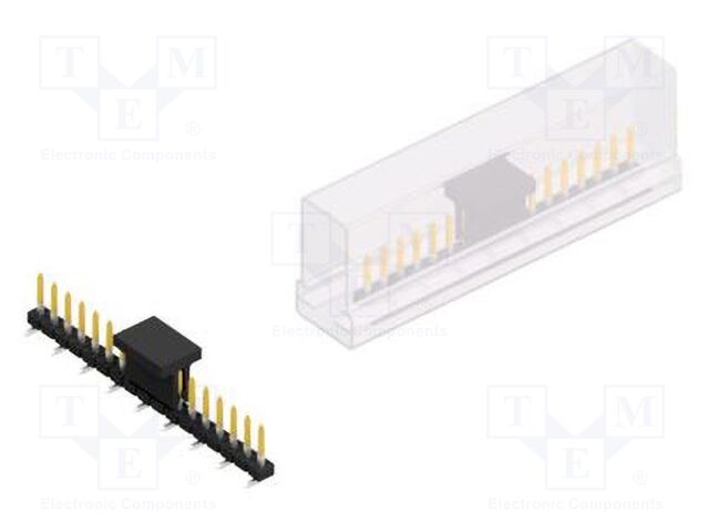 Connector: pin strips; pin header; male; PIN: 17; 2mm; SMT; 1x17