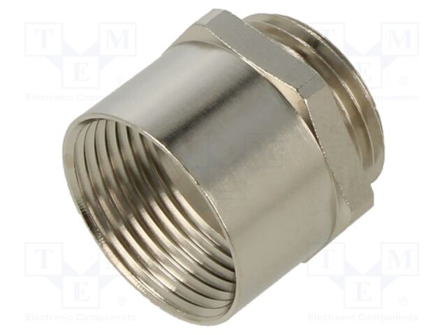 Thread adapter; PG16; M20; brass; Plating: nickel; EPIC®; 24mm