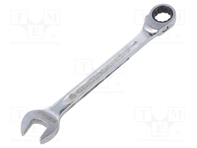 Wrench; combination spanner; 18mm; chromium plated steel
