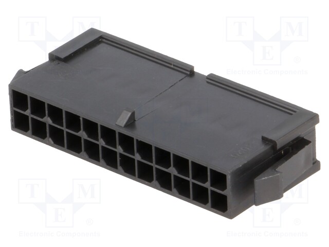 Plug; wire-wire; male; Micro-Fit 3.0; 3mm; PIN: 24; w/o contacts