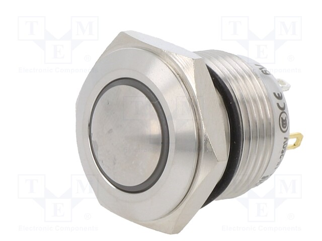 Switch: vandal resistant; Pos: 2; SPST-NO; 2A/36VDC; OFF-(ON); IP65