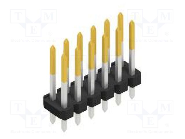 Connector: pin strips; pin header; male; PIN: 12; 2.54mm; THT; 2x6
