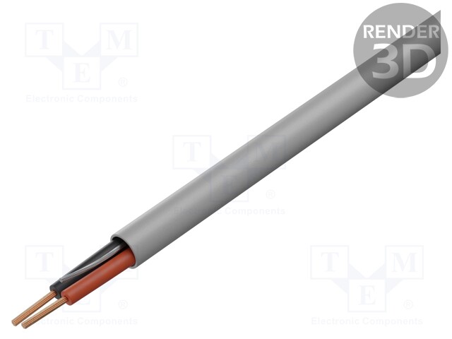 Wire; unshielded; 300V; 305m; Cu; stranded; grey; CPR: Eca