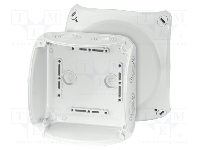 Enclosure: junction box; X: 130mm; Y: 130mm; Z: 77mm; IP66,IP67; grey
