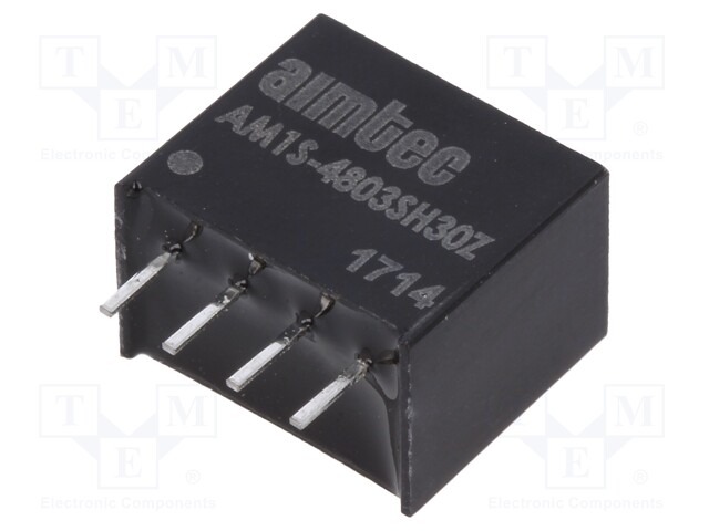 Converter: DC/DC; 1W; Uin: 43.2÷52.8V; 3.3VDC; Iout: 303mA; SIP4
