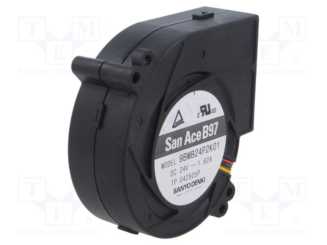 Fan: DC; axial; 24VDC; 97x95x33mm; 96.6m3/h; 66dBA; ball; 6850rpm