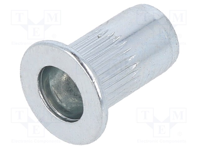 Rivet nuts; steel; Panel cutout diam: 6mm; 20pcs; Thread: M4