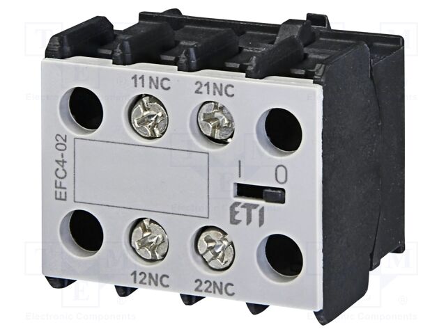Auxiliary contacts; Series: CECO.4P; Leads: screw; Mounting: front