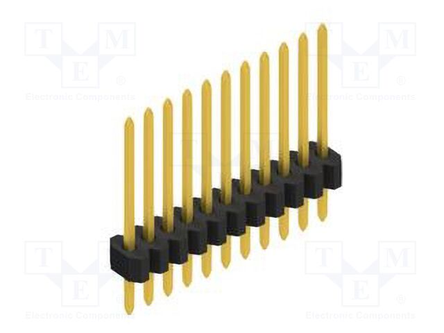 Connector: pin strips; pin header; male; PIN: 11; 1.27mm; THT; 1x11