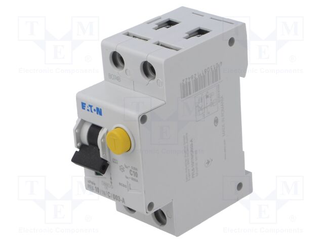 RCBO breaker; Inom: 10A; Ires: 30mA; Max surge current: 250A; 230V
