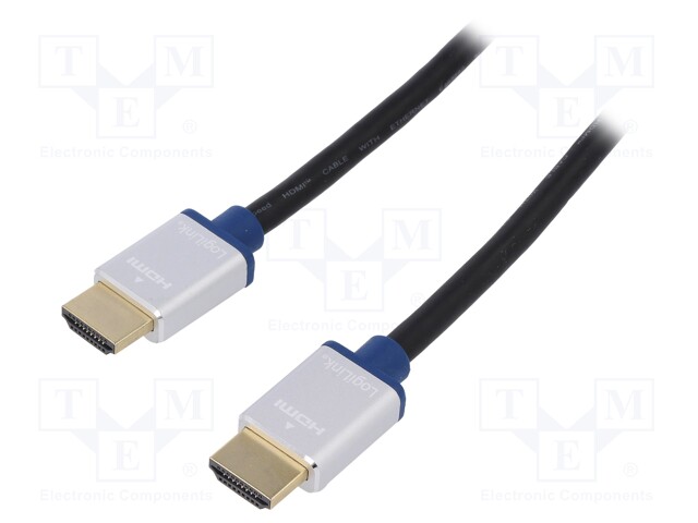 Cable; HDMI 2.0; HDMI plug,both sides; 5m; black