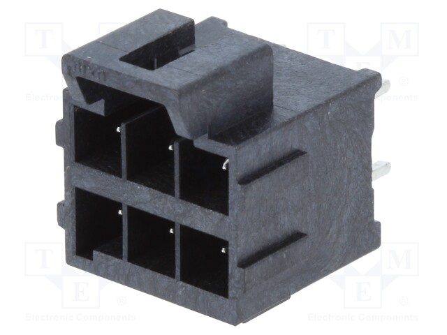 Connector: wire-board; Ultra-Fit; socket; male; straight; PIN: 6