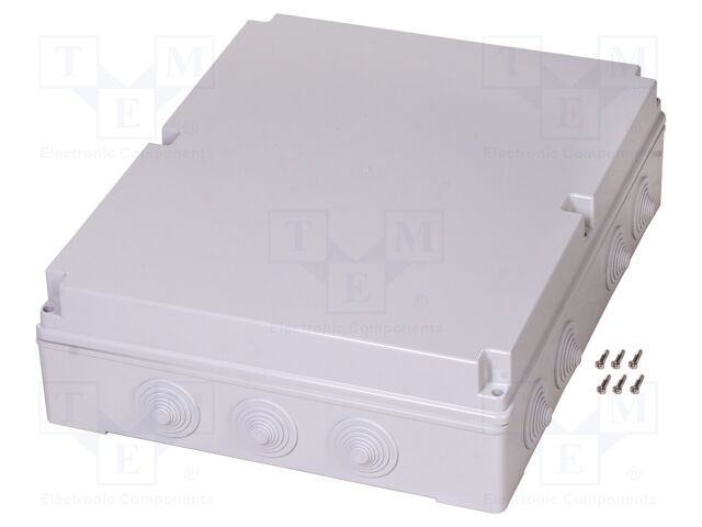 Enclosure: junction box; X: 380mm; Y: 460mm; Z: 130mm; wall mount