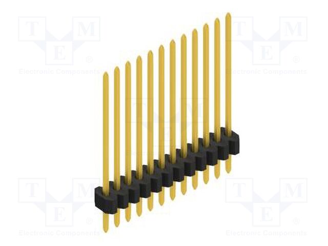 Connector: pin strips; pin header; male; PIN: 12; 1.27mm; THT; 1x12