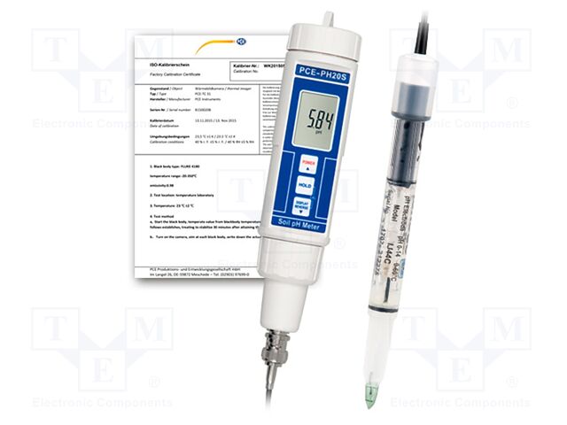 Meter: pH; LCD; 0÷14pH; IP67; Dim: 180x32x40mm; Temp: max.60°C